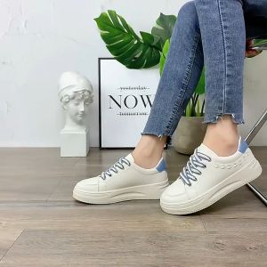 Sepatu Kasual Wanita Import Putih Polos Free Box Bisa COD GRATIS ONGKIR Mt-10