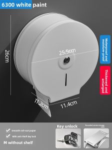 JIAWENHUA | Stainless Steel Large Toilet Paper Dispenser Wall Mounted Paper Towel Holder Hotel Grade 304 Stainless Steel Round Design Easy Installation Bathroom Accessories