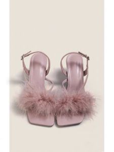 Barbie Pink Purple Chunky Heel Open Toe Fur High Heels Women 2024 Summer New Arrival Niche Style Fairy Style Sandals Women