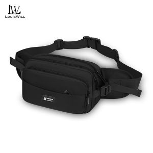 LouisWill Fashion Chest Bag Waist Bag Oxford Cloth Mens Waterproof Sports Bag Large Capacity Casual Bag Messenger Bag Outdoor Fitness Bag Travel Bag Business Bag