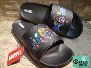 Sandal Selop Anak dan Dewasa Motif Karakter MARVEL HEROES - Sandal Flip Flop Free paperbag - Sandal Anak Laki - laki dan Perempuan - Kekinian - REZKA SHOP 88