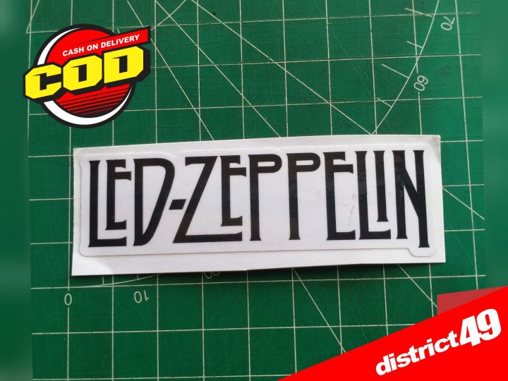 Sticker Led Zeplin Sticker LED ZEPPELIN - Stiker Print Cut Laminasi Glossy tahan air ...
