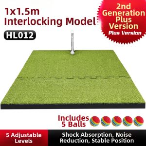 PGM GOLF | Adjustable Height Golf Training Mat Practice Swinging