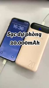 Sạc dự phòng Wekome pin dự phòng sạc nhanh 20000 mAh WP-163 tích hợp màn hình LED hiển thị