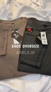 Terlaris Kaos Basic Kaos Oversize Panjang Lengan 7/8 Belah Pinggir Kaos Forever Kaos Wanita Dewasa Atasan Muslimah Jumbo Hijab Style Katun 24s / ARELS ID