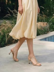JESSICA SOPHIA | New Sparkling Strap Gold Design Elegant High Heels