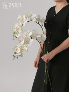 ดอกไม้ประดิษฐ์หรูหรา ดอกไม้กิ่งสูง 9 หัว ดอกไม้กิ่งสูง ดอกไม้ประดิษฐ์ ตกแต่งห้องนั่งเล่น งานแต่งงาน ตกแต่งบ้าน สไตล์จีน