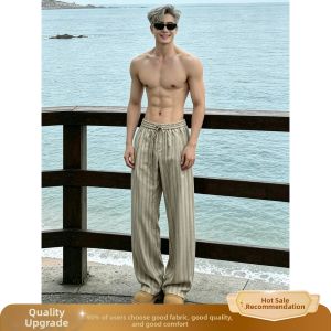 OUMULONG | Thin & Breathable Wide Leg Straight Trousers Pants