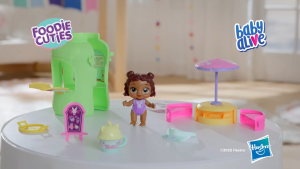 Baby Alive Foodie Cuties Bottle Sun Series 1 Surprise Toys for 3 Year Old Girls Baby Doll Set 3-Inch Doll Kids 3 and Up 7 Surprises