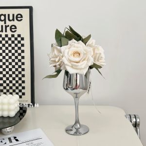 กระถางlass Flower ดอกไม้เทียม ช่อดอกไม้ ตกแต่งโต๊ะอาหาร กระถางดอกไม้ขนาดใหญ่ กระถางดอกไม้เทียม กระถางดอกไม้ที่มีชื่อเสียง