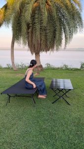 Hi-CampX โต๊ะแคมปิ้งค์พับเก็บได้อลูมิเนียม 120x60