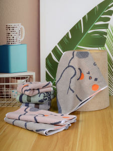 ผ้าขนหนูผ้าฝ้ายแท้สำหรับเด็กผ้าขนหนูซับน้ำเพิ่มความหนาสำหรับนักเรียนผ้าขนหนูเช็ดมือแบบนิ่มลายการ์ตูนสำหรับอาบน้ำล้างหน้าใช้ในบ้าน