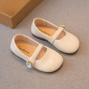 Girls Leather Shoes 2024 Spring & Fall New Childrens Shoes Little Girl Princess Shoes Soft Bottom Gommino Baby Flats Summer