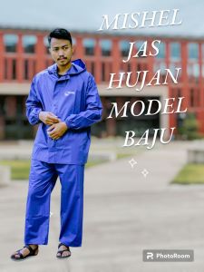 Jas Hujan Raincoat Motor Pria Wanita Terbaik By Mishel Bahan PVC 025 Anti Rembes