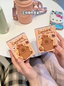 พัดลมคาปิบารา แบบคล้องคอ พัดลมคล้องคอคาปิบารา ลายการ์ตูน น่ารัก ขนาดเล็ก ชาร์จ usb พัดลมขนาดพกพา