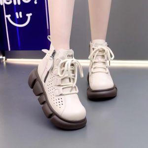 MGG2024 summer new hole shoes versatile Roman sandals bag head hollow cool boots womens thick-soled muffin-soled sandals