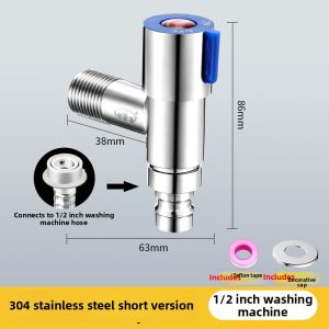 Automatic Stainless Steel Mini T-shaped Faucet for Washing Machine