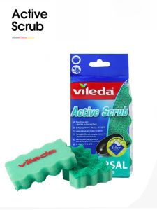 Vileda Double-Sided Kitchen Sponge Scrubber Dishwashing Cloth No Stain Scratch-Resistant Pot Cleaning Tool Household Essential