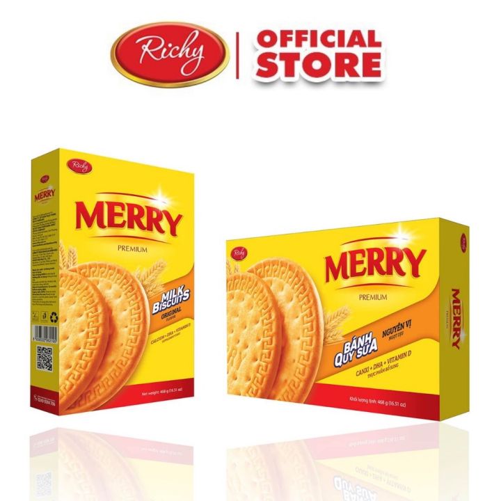 BÁNH QUY SỮA MERRY PREMIUM RICHY 324G | Lazada.vn