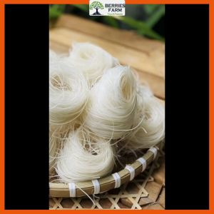 Bịch 500Gr bánh PHỞ KHÔ GIA LAI 1kg từ 100% gạo sợi dai đặc sản phố núi phở trộn hai tô (13 - 16 cuộn) có bán tương đen| Berries Farm