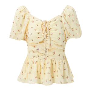 ON&ON | French Style Waist Cinching Floral Blouse