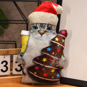 10 Style 30cm Cute Simulation Funny Happy Cat Throw Pillow Plush Toy Stuffed Animal Birthday Holiday Gift Kids Collectible Toy