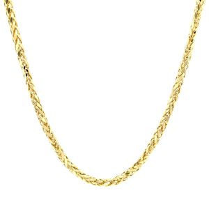 Nathalias NY สร้อยคอโซ่แฟรนโก้ ทองคำแท้ 14K ดีไซน์ตัดเพชรกลม หนา 2.7 มม. (พรีออเดอร์ 10-12 วัน)