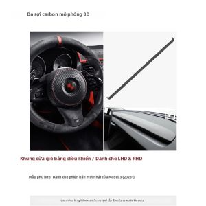 ALCANTARA | Ốp Trang Trí Khe Gió Điều Hòa Nội Thất Xe Alcantara Dành Cho Tesla Model 3 Highland 2024 & Model Y Juniper 2025 Nhiều Màu Sắc