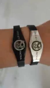 Ly Eagle Classic: The Fraternal Order of Eagles Bracelet - Genuine Silicone & Stainless Steel High Quality Bracelet 8 inches