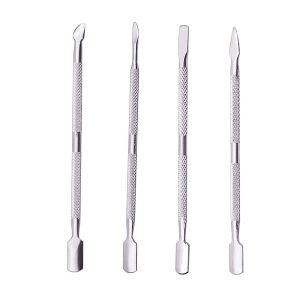 4pcs Dual Head Nail Cuticle Pusher Stainless Steel Nail Cuticle Pusher Remover Dead Skin Push Manicure Nail Care Tool