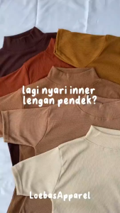 Baju Atasan Anak Cowok Turtleneck Polos Lengan Pendek Model Korean Style Bahan Rib Premium