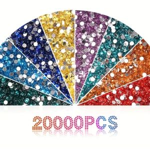 Bộ Hạt Pha Lê Trang Trí Tranh Kim Cương 20000-32000 Hạt Màu Sắc Ngẫu Nhiên 1000 Hạt Mỗi Màu Tổng Cộng 20-32 Màu Hạt Acrylic Tròn Dùng Cho Tranh Kim Cương