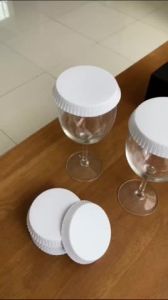 BIO-ECO ฝากระดาษครอบแก้วน้ำ สีขาวขนาด 8 cm (100 ชิ้น/แพ็ค)