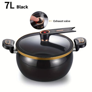 1PCS Multi-Functional Soup Pot Household 7L Large Capacity 26cm Stewing Soup Pot Non-Stick for Induction Cookers and Gas Stoves