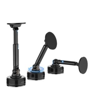 J34 Telescopic Car Magnetic Stand Metal Suction Cup 360° Rotation Adjustable Length Strong Adsorption Compatible with Phone
