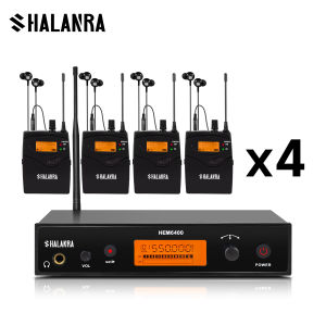 SHALANRA HEM6400 UHF Mono Dual Wireless in-Ear Monitor System Metal Wireless IEM for Band Studio 6 Bodypack