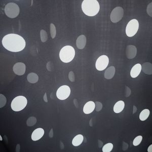 Black Polka Dot Chiffon Fabric sold per yard