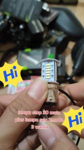Lampu LED Rem Stop Bayonet 30 Mata Kedip Mobil Motor Kaki 2 DC-12v Running & Strobo