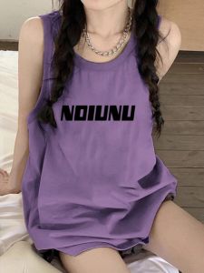 SHUQINGLAI | Cotton Sleeveless T-Shirt Lazy Style High-end Loose Sport Vest