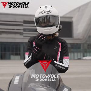 Motowolf Sarung Tangan Motor Casual Sunmori Cewek Adem Soft Protector 0322B