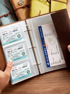 Movie Ticket Train Ticket Collection Book Ticket Storage Clip Travel Commemorative Ticket Root Favorites Hand Account DIY Photo Photo Album Concert Ticket Storage Protective Cover Travel Bill Storage Book