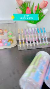 Lon 12 - 20 Cây Bút Gel Đầu Bấm Tẩy Xóa Được Cao Cấp (mực Xanh/Tím) mực đậm và đều