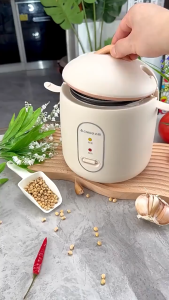 1.2l Mini Non-Stick Pan Minimalistic Designs Easy Compact Rice Cooker Removable Liner Diet Friendly Healthy Lifestyle