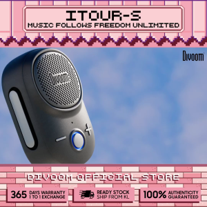 Divoom Itour-S Black Portable Bluetooth Speaker Pocket-Sized Bluetooth Speaker for Travel & Outdoor Use