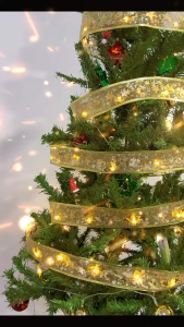 EmmAmy® LED Christmas Tree Ribbon Lights Colorful String Lights Bouquet/Gift Box Wrapping Ribbon Lamp Christmas Decoration