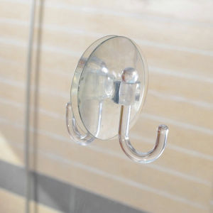 Transparent Suction Hook Powerful No Trace Kitchen Bathroom Wall Tile Glass No Glue Non-Stick Hook Resin Material Heavy Duty