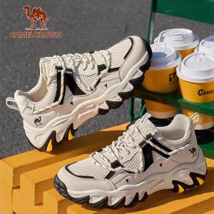 Lạc Đà Vương Miện Người Đàn Ông Của Chunky Sneakers | lưới thoáng khí cho hoạt động ngoài trời Giày chạy đường dài Thời Trang của bố đơn giản Giày Cho Đi Bộ Đường Dài Và Đi Bộ