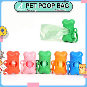 Rennas Pet Poop Bag Free 1 Roll Dog Poop Bag Dispenser Refill Garbage Waste Disposable With Case Dog Accessories Set Cat Accessories Pet Care Set
