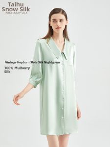 TAIHU SNOW | 100% Silk Audrey Style Sleepwear Set
