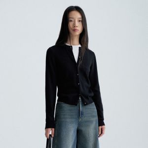 epoque de rueen | RWS Certified Wool Blend Color Block Knit Cardigan
